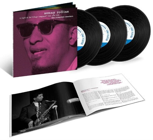 Vinyl record set with cover and booklet featuring Sonny Rollins on a white background