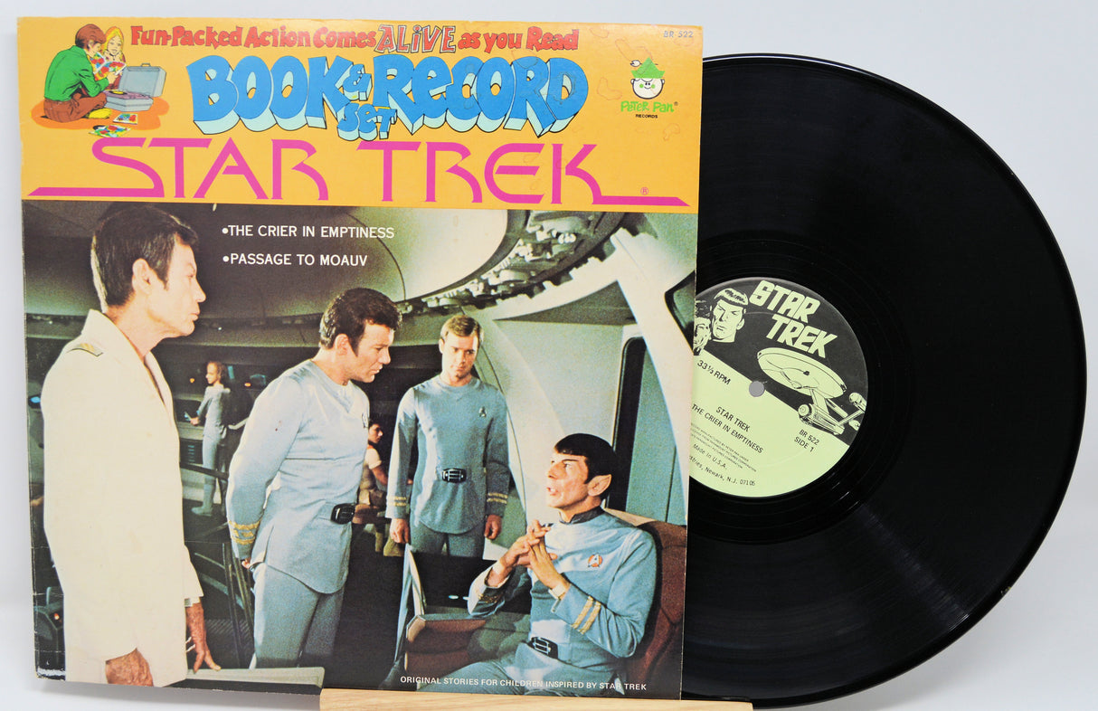 Star Trek record set with cover and vinyl disc on a light gray background