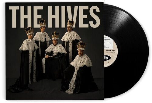 The Hives band members dressed in regal crowns and robes on vinyl album cover