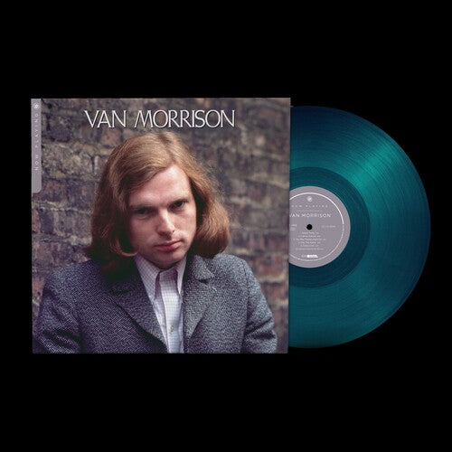 Van Morrison vinyl record with cover featuring a portrait against a brick wall.