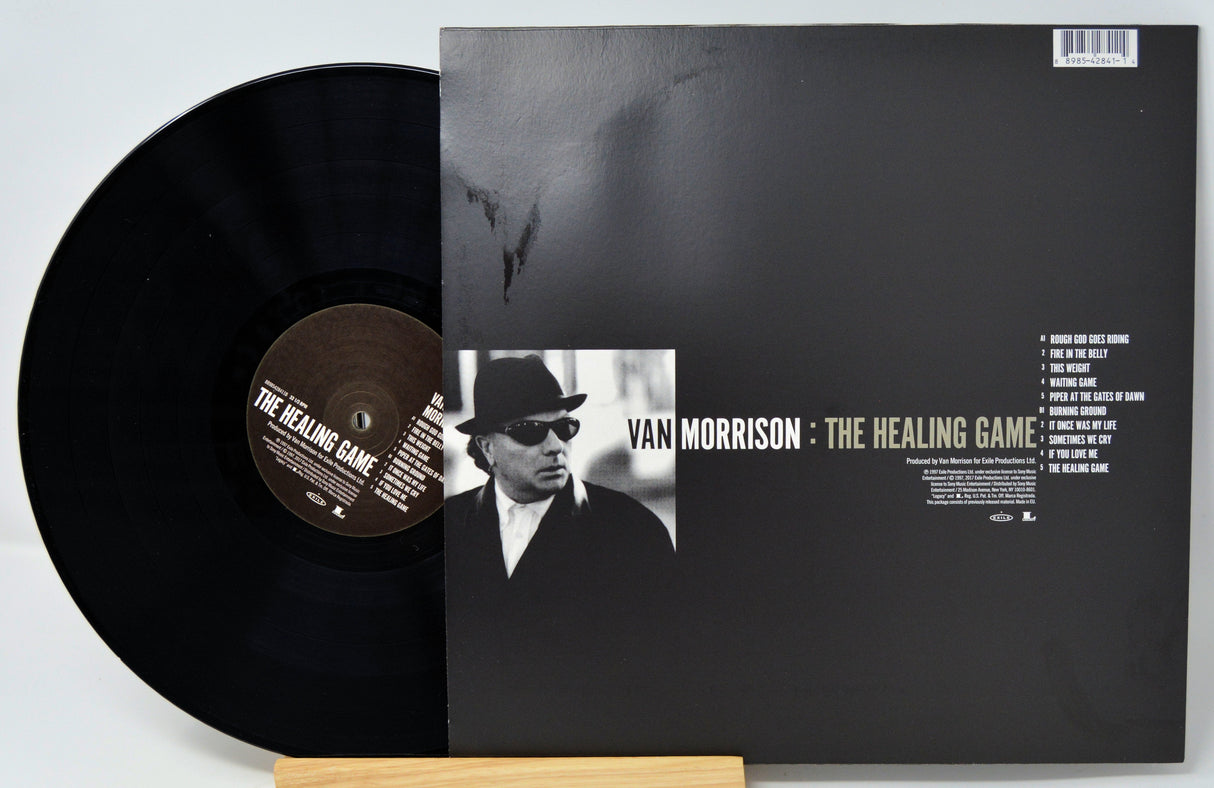 Van Morrison The Healing Game vinyl record with album back cover and tracklist