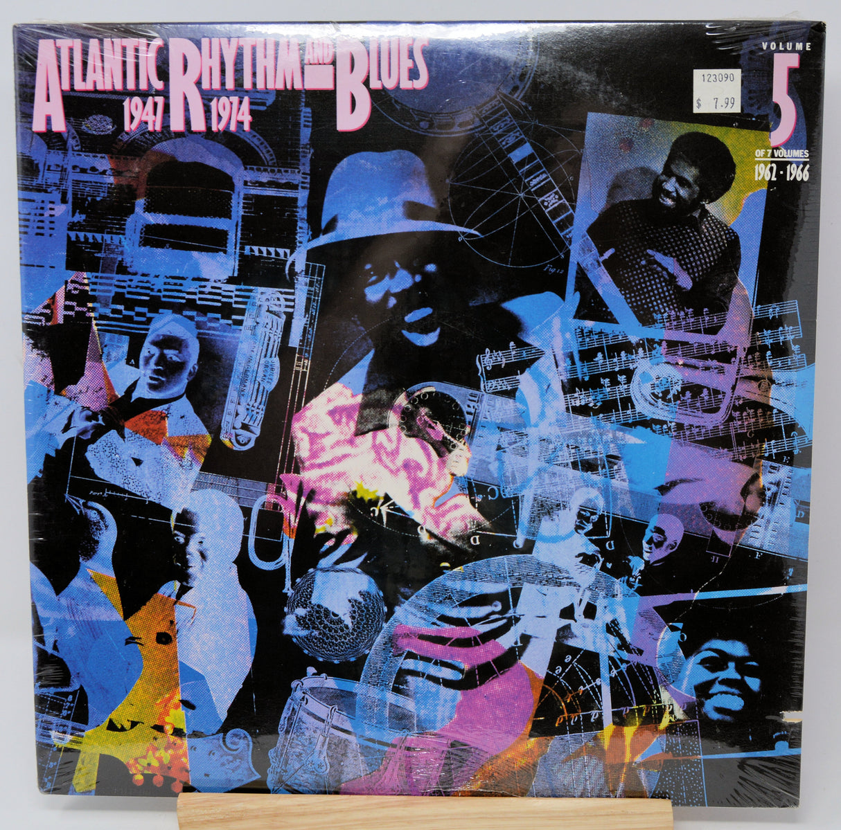Vinyl record cover for 'Atlantic Rhythm and Blues 1947-1974 Volume 5' with colorful collage design.