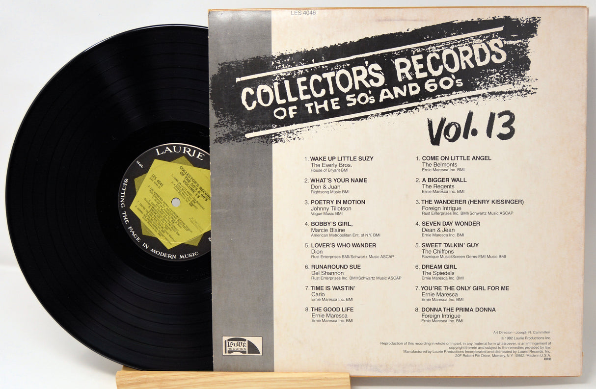 Vinyl record with cover titled 'Collectors Records of the 50s and 60s Vol. 13' on a white background