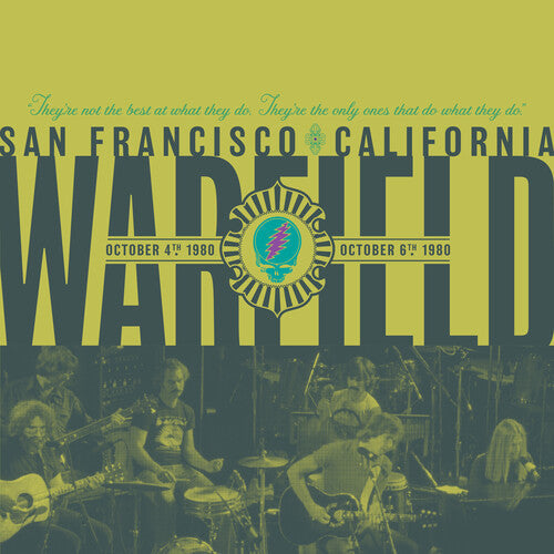 Album cover for Warfield San Francisco 1980 featuring a live performance and concert dates