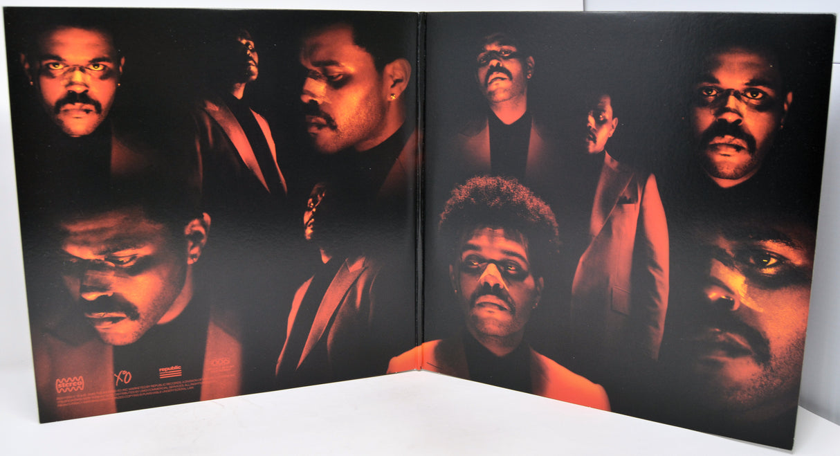 Book or magazine with images of a man on a black background