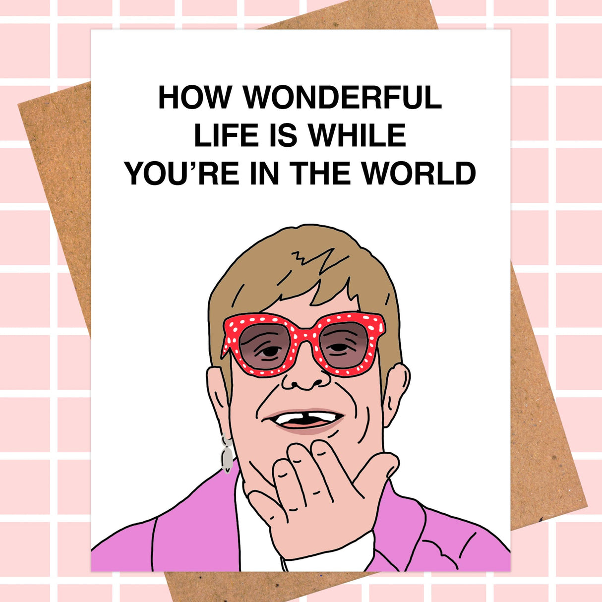 Elton John Birthday Card - Pop Culture Music Card