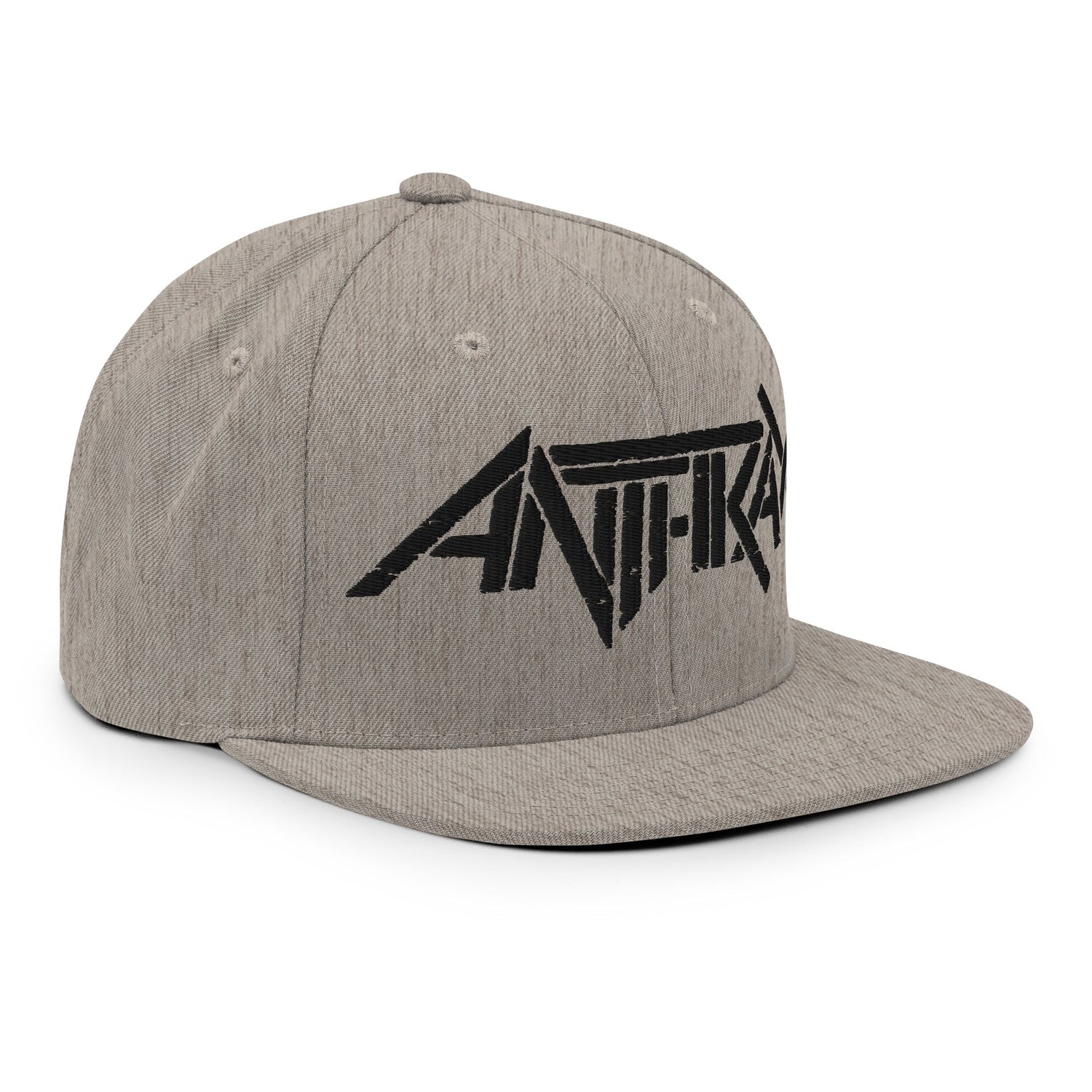 Anthrax - Black on Gray Snapback HD Embroidered Hat