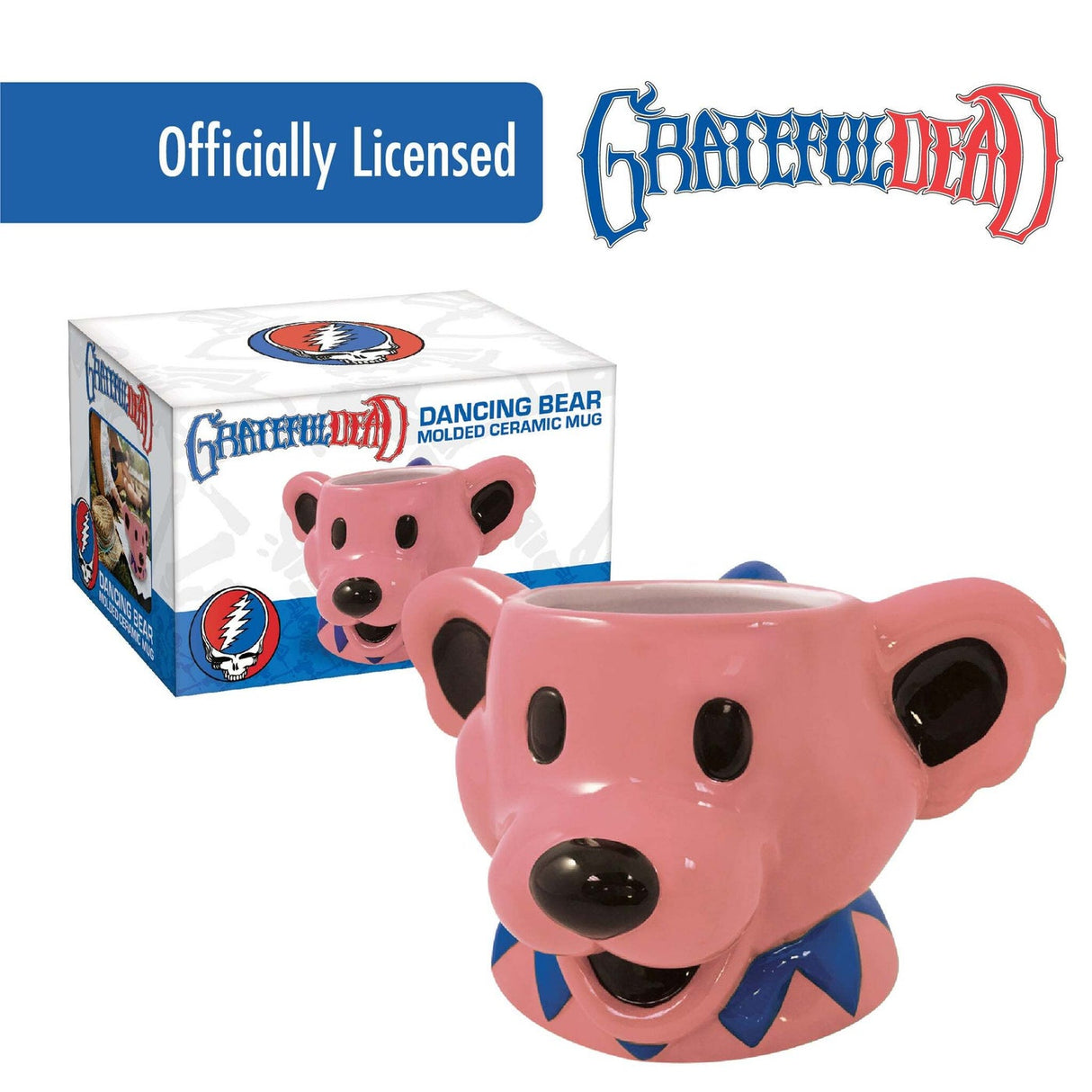 Grateful Dead - Dancing Bear Molded Head (Pink) - Ceramic Mug