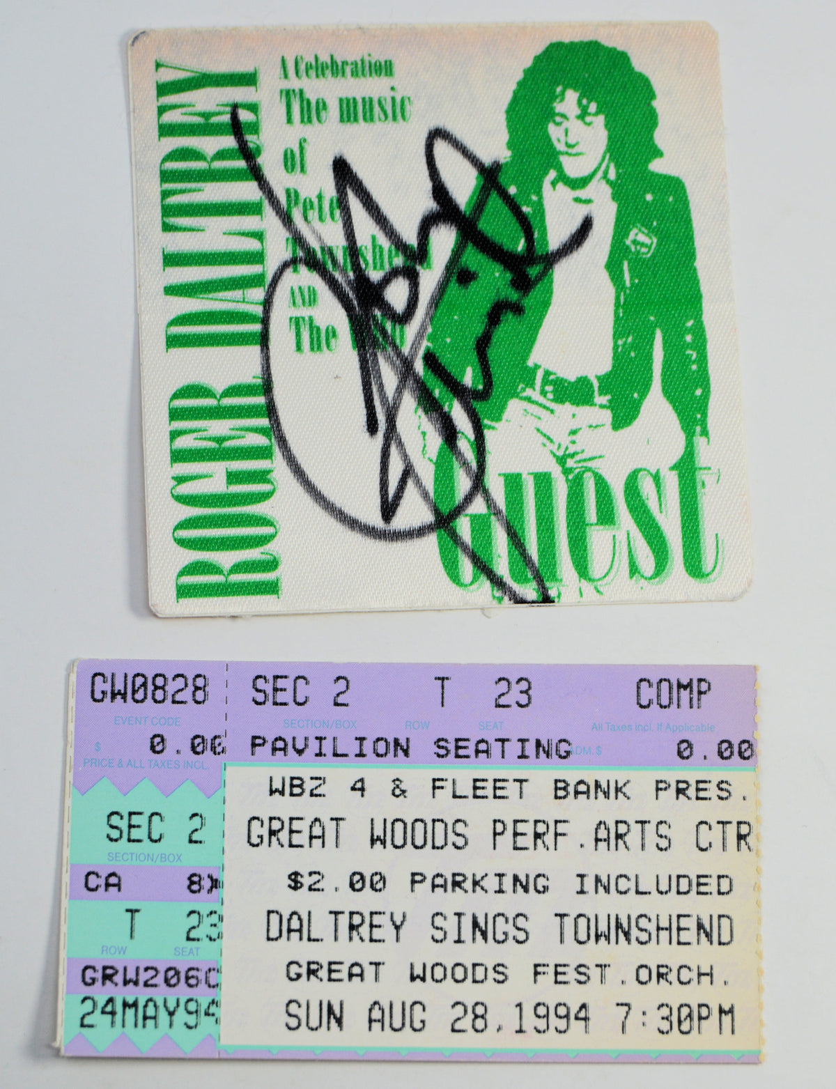 Daltrey, Roger - Entwistle Signed Backstage Pass