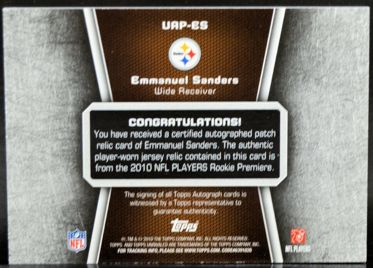 Sanders, Emmanuel - 2010 Unrivaled Auto