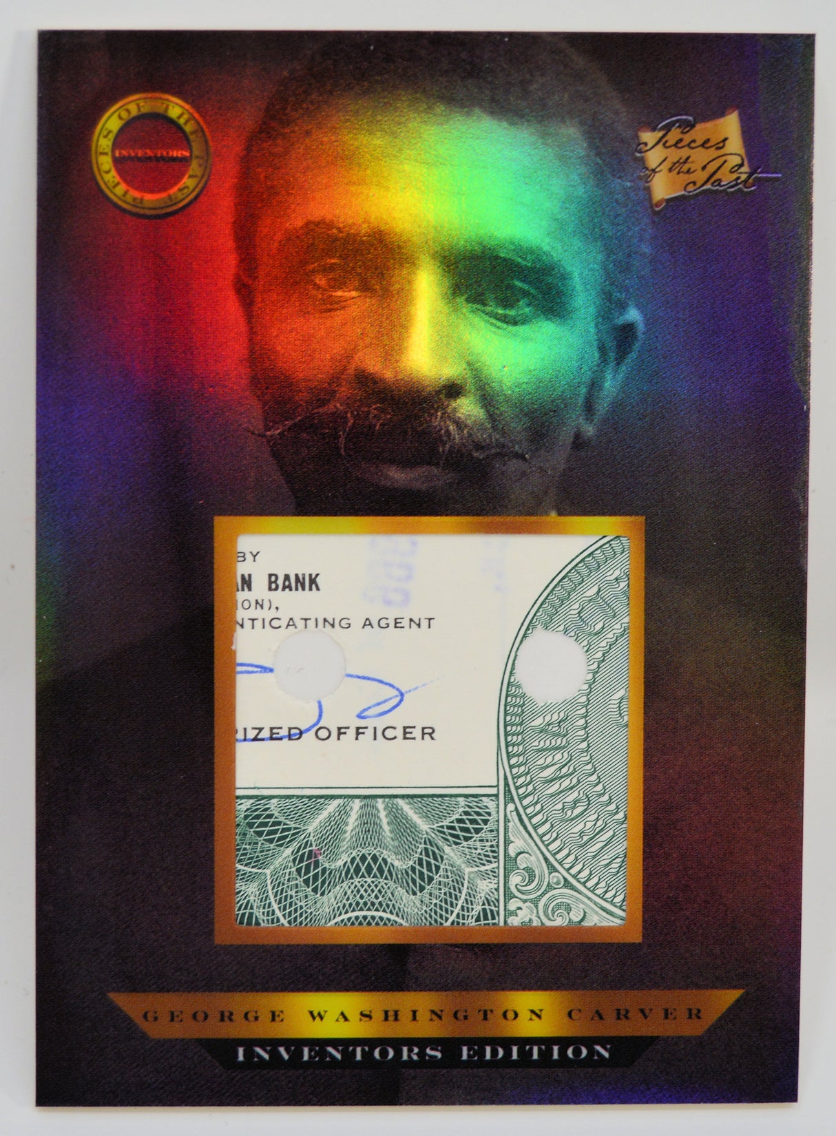 George Washington Carver - Jumbo Relic Card, Keepsake Pieces of the Past Inventors