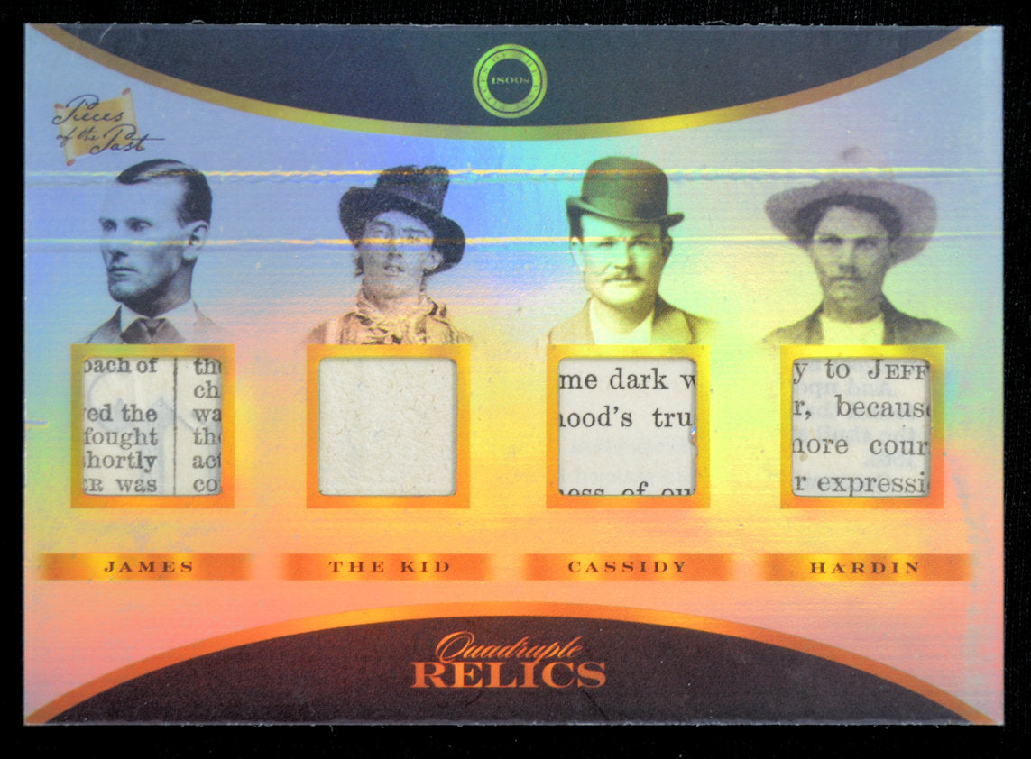 Jesse James / Billy The Kid + - Quad Relic Card