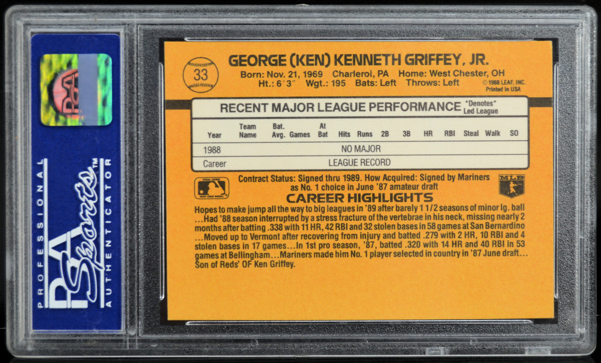 Griffey, Ken Jr - 1989 Donruss PSA