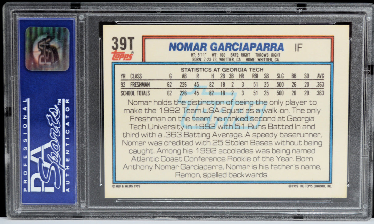Garciaparra, Nomar - 1992 Topps Traded PSA