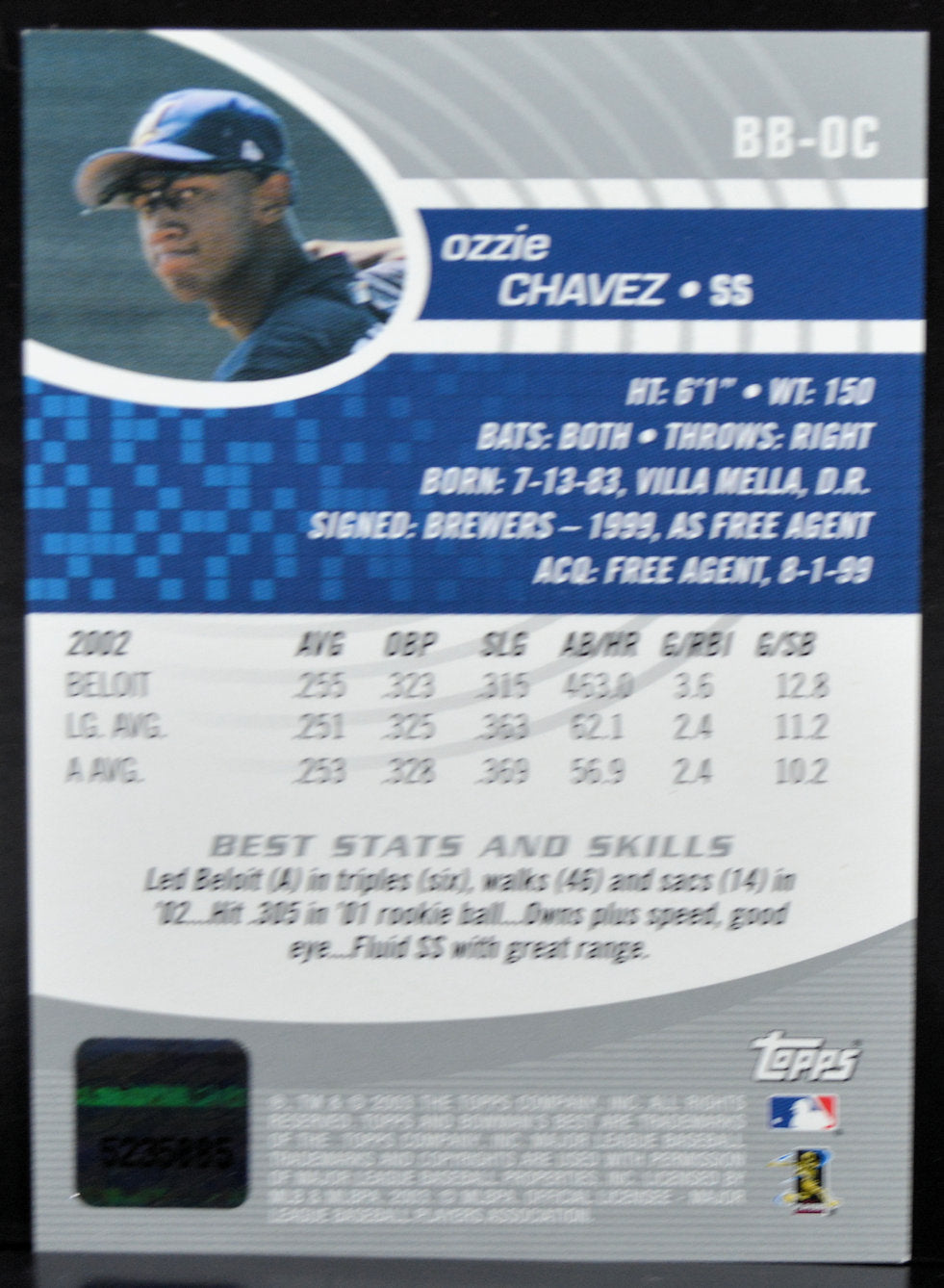 Chavez, Ozzie - 2003 Bowman's Best Auto