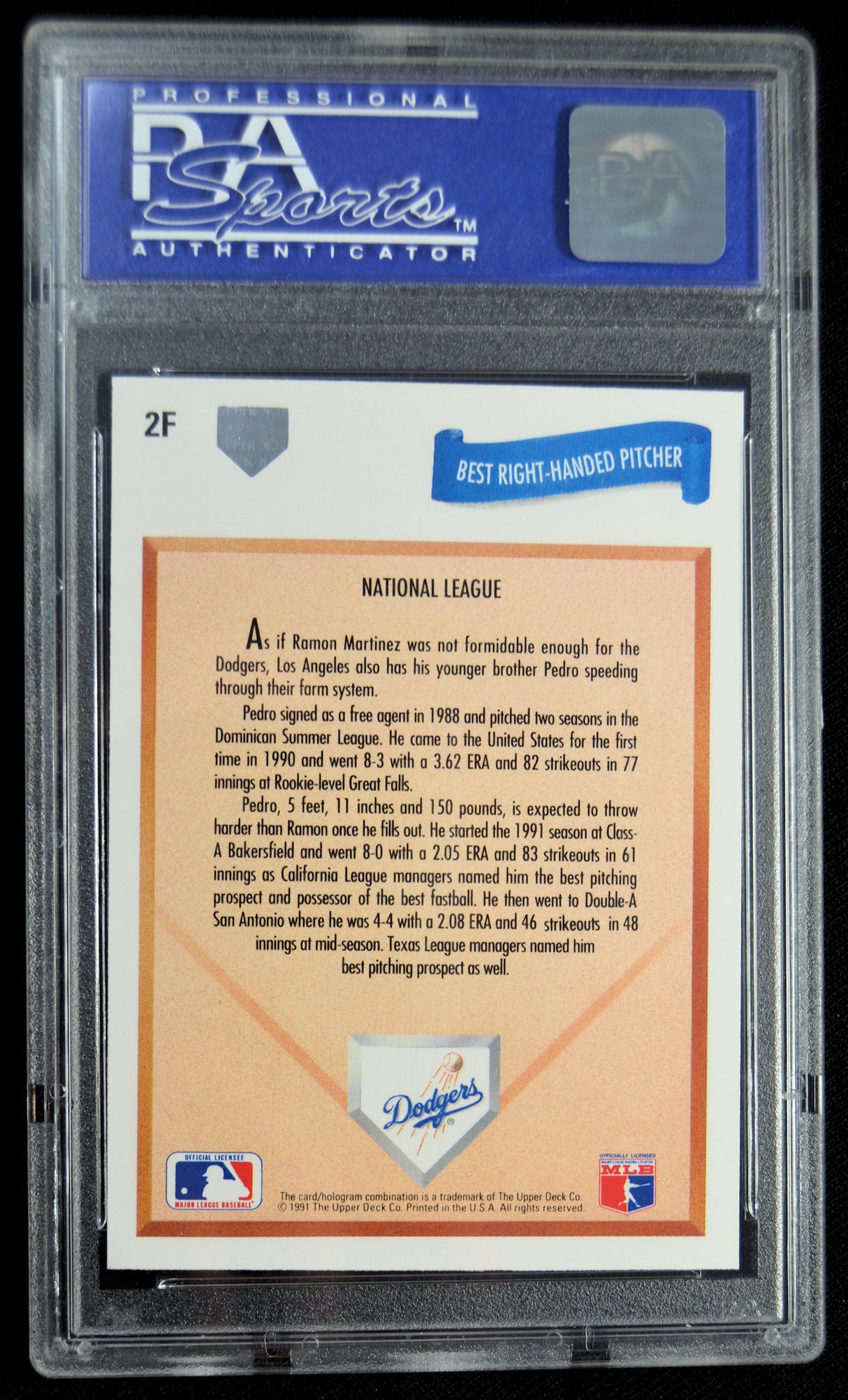 Martinez, Pedro - 1991 UD Update PSA