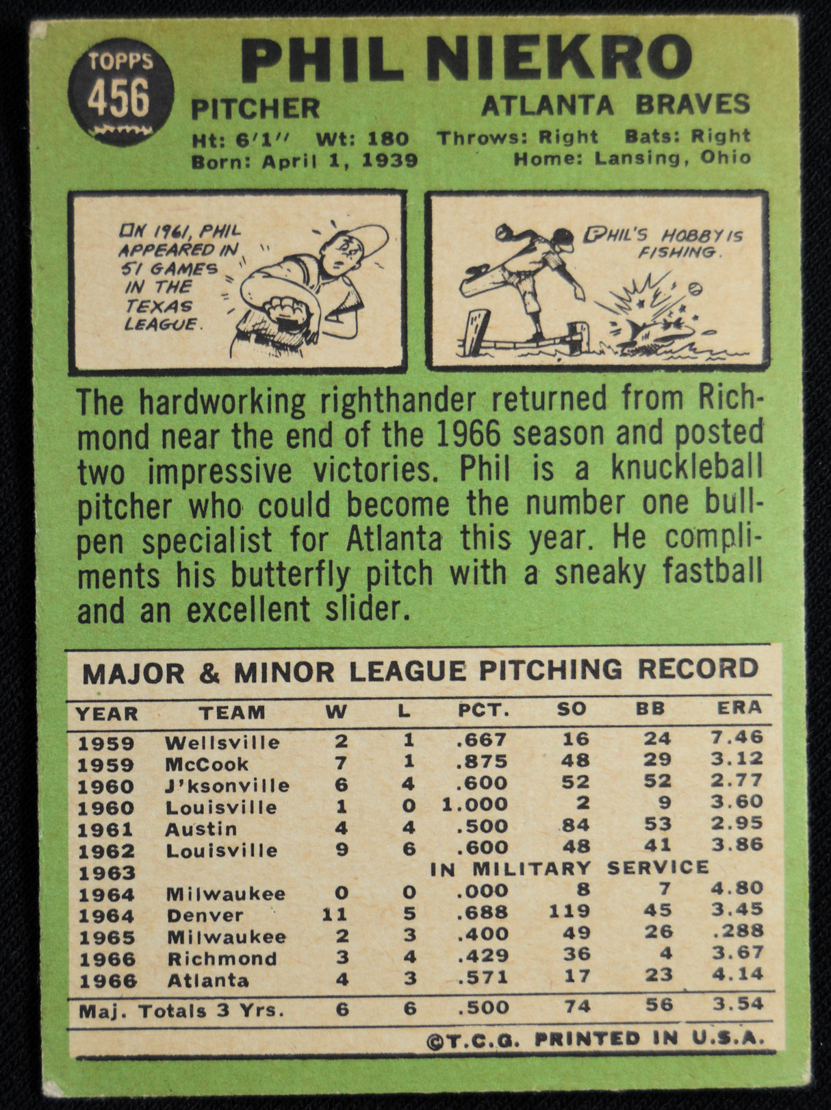 Niekro, Phil - 1967 Topps