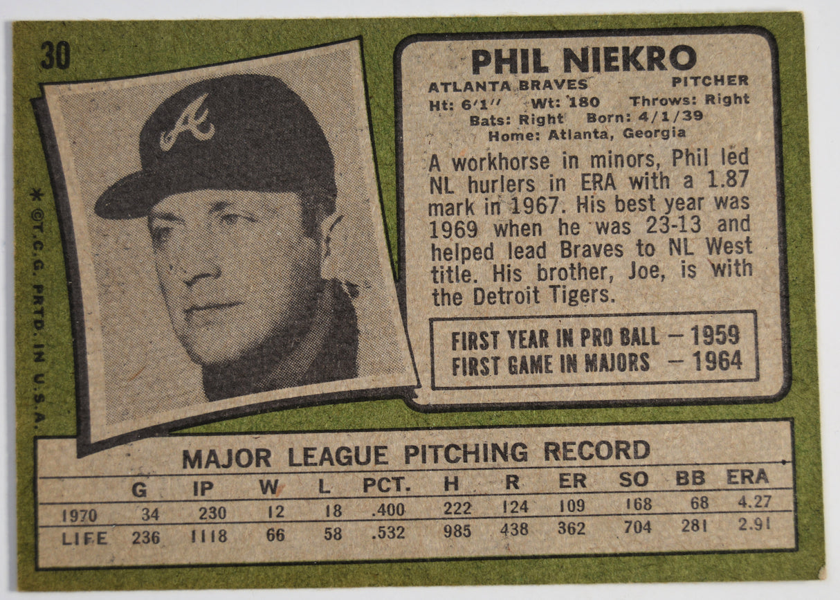 Niekro, Phil - 1971 Topps