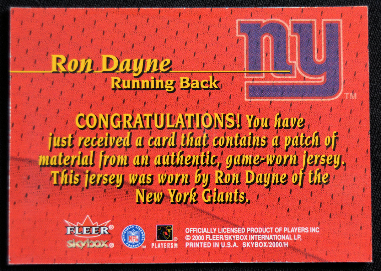 Dayne, Ron - 2000 Fleer Patch Works