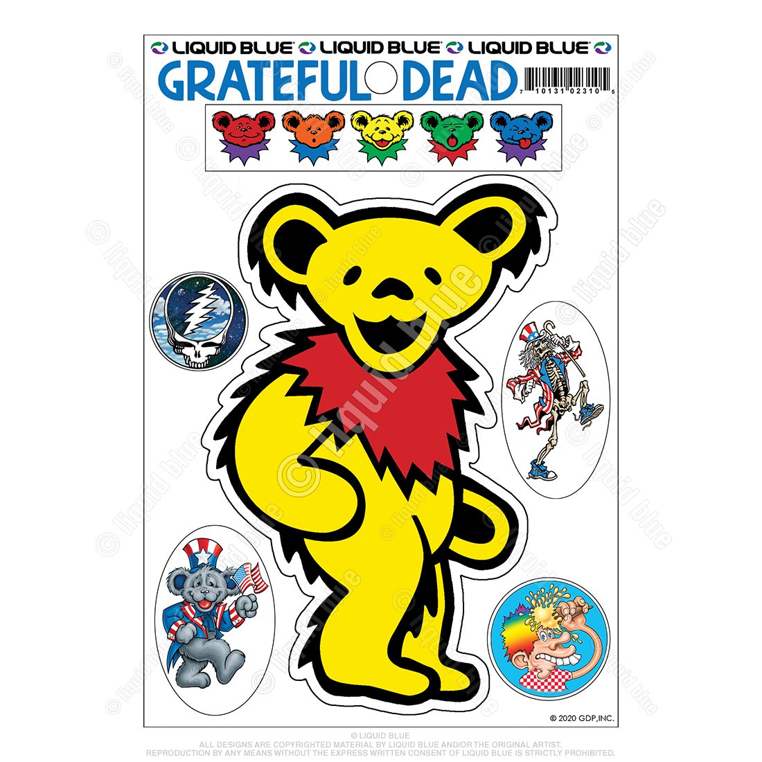 Grateful Dead - Yellow Bear Sticker