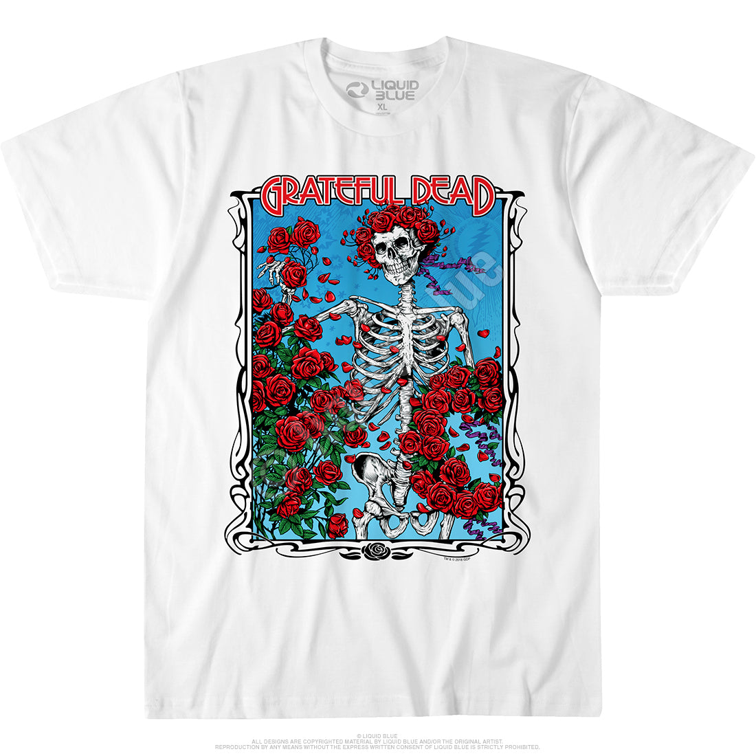 Grateful Dead - Bertha Wheel & Roses White