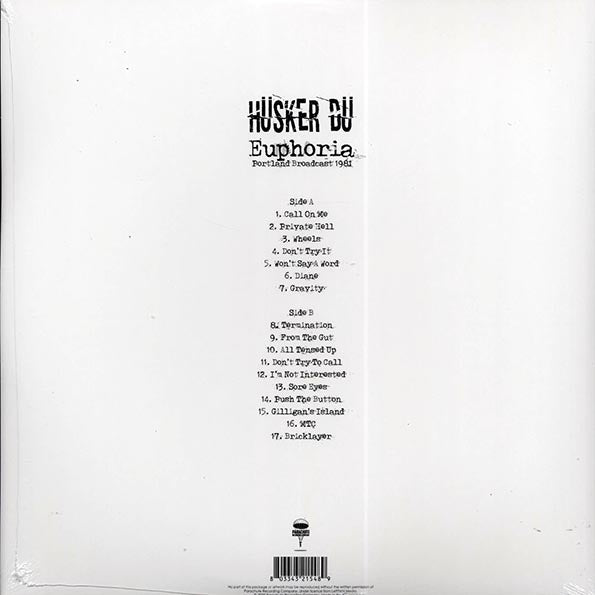 Husker Du – Euphoria Portland Broadcast 1981