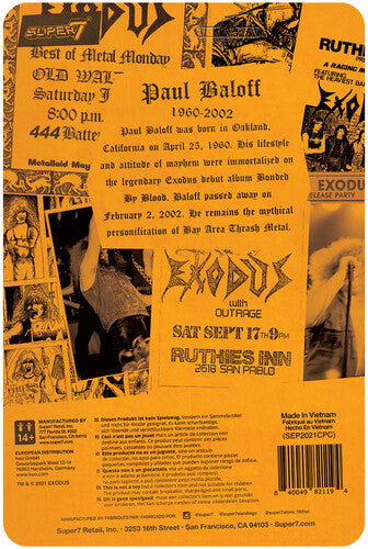 Exodus - Paul Baloff ReAction Figure - Metal Mania Fanzine Bundle