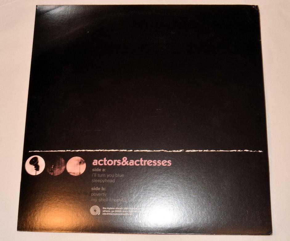 vinyl record cover for Actors&Actresses We Love Our Enemy featuring pink clouds and black back cover