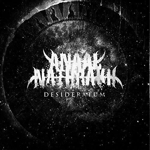 Anaal Nathrakh Desideratum Vinyl Album Cover showing a black night sky with stars and the band name and record title in white text.