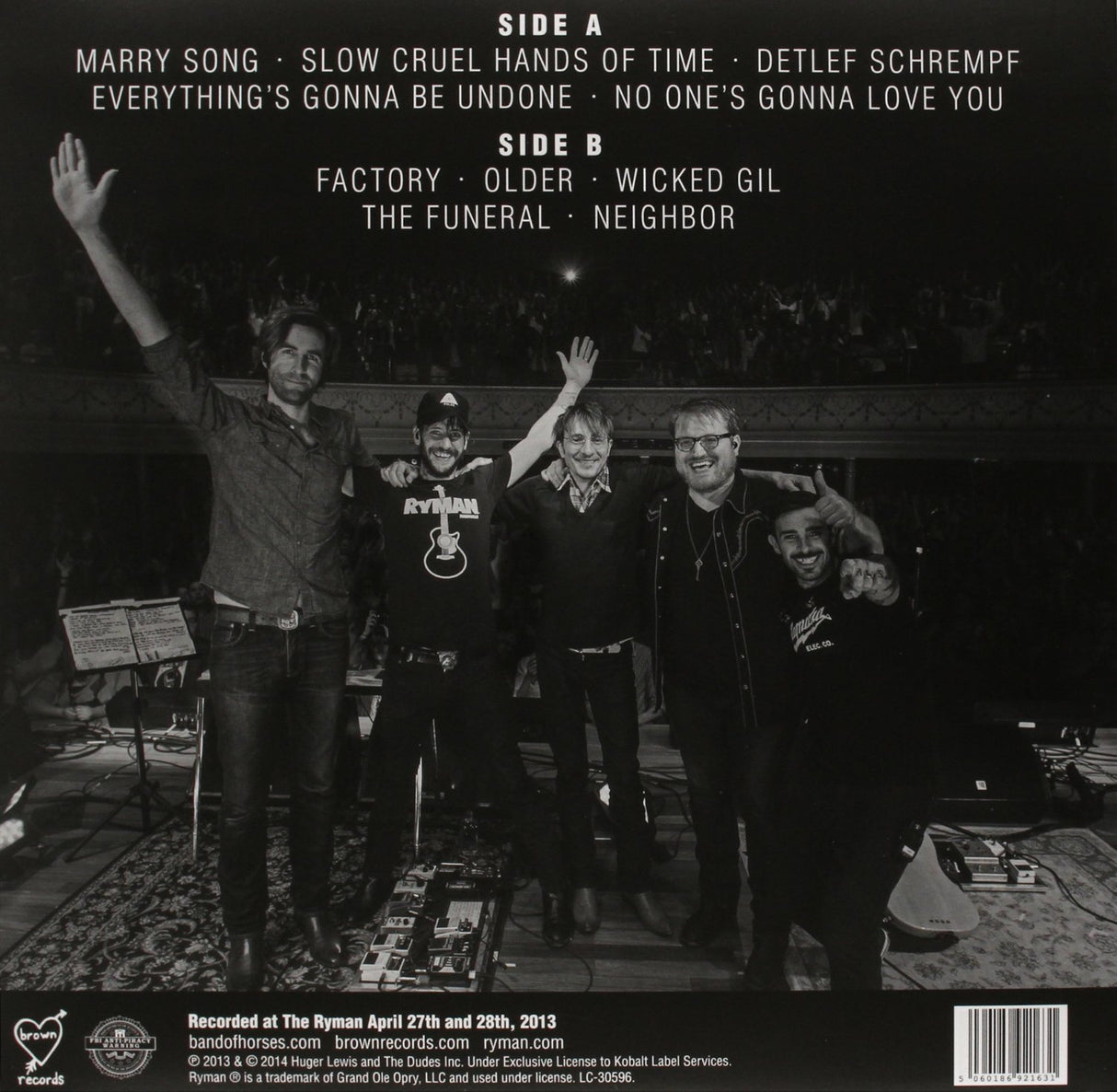 Band Of Horses - Acoustic At The Ryman