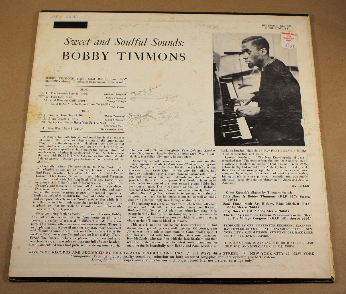 Timmons, Bobby - Sweet And Soulful Sounds