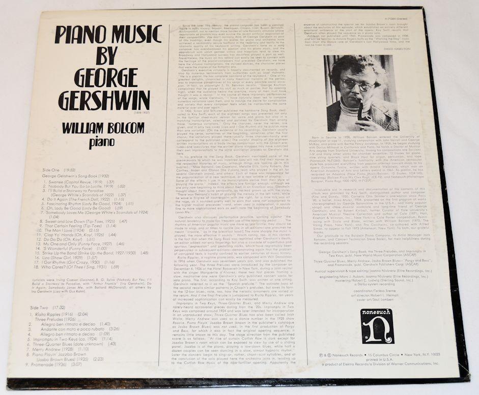 Bolcom, William - Piano Music By Gershwin