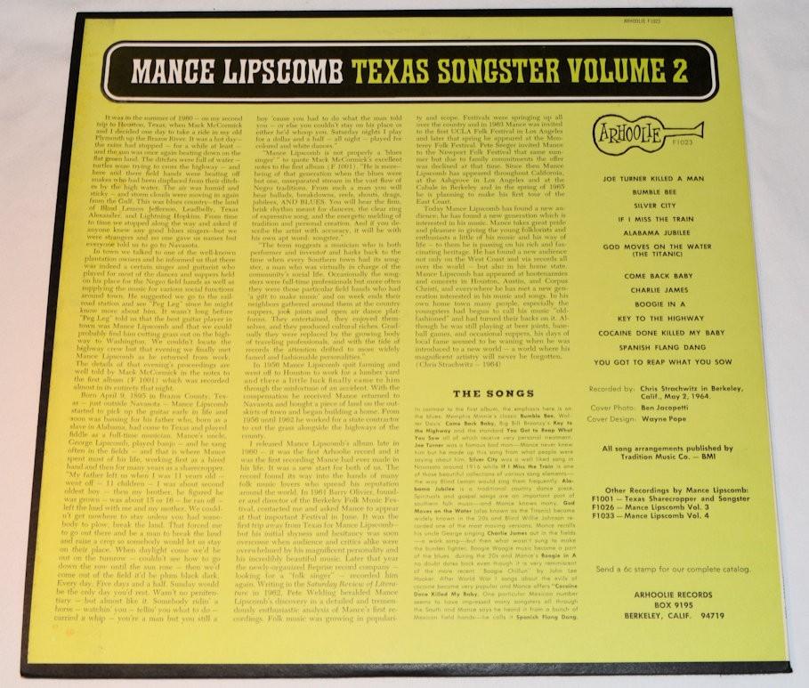 Lipscomb, Mance - Texas Songster 2