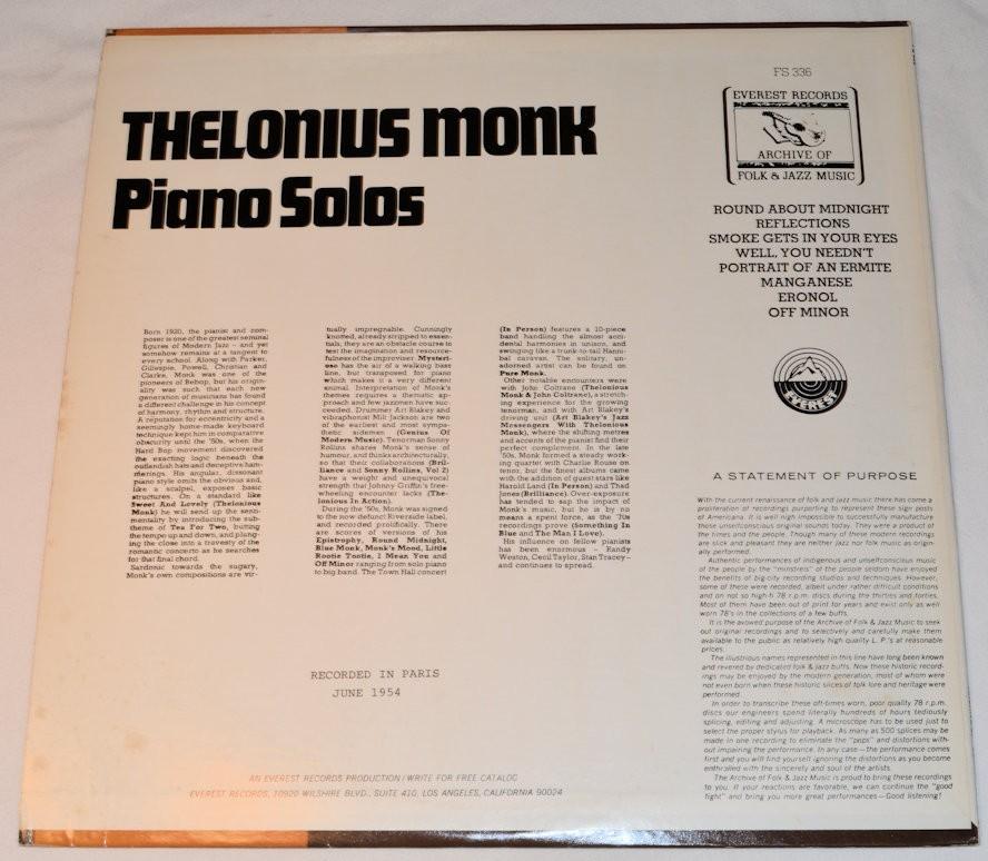 Monk, Thelonius - Piano Solos