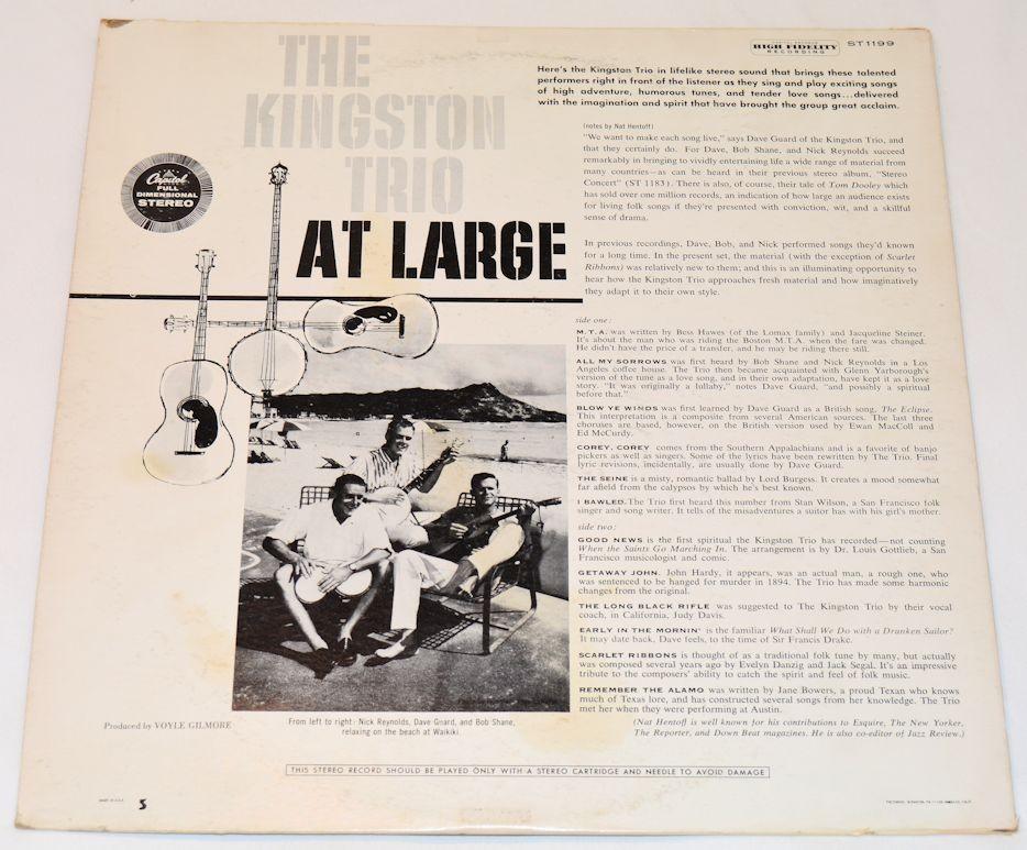 Kingston Trio - At Large