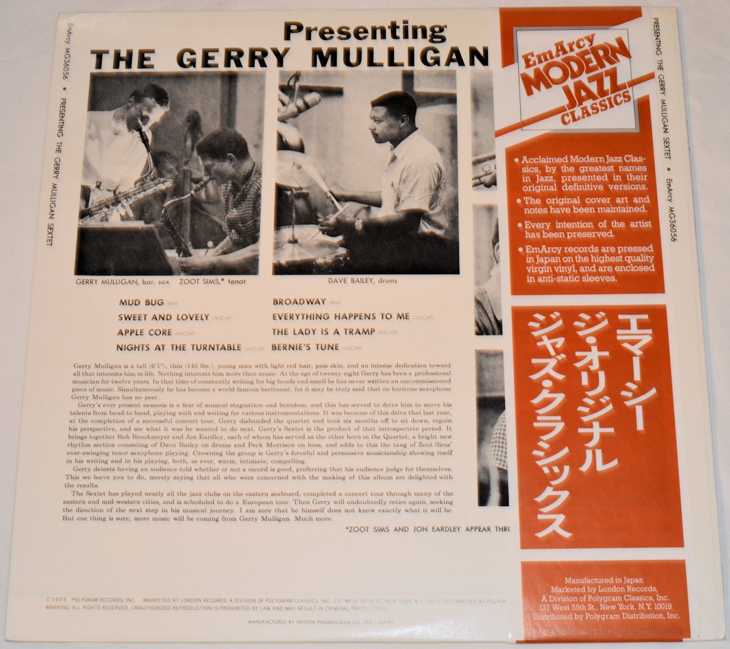 Mulligan, Gerry - Sextet