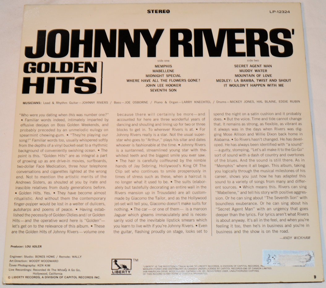 Rivers, Johnny - Golden Hits