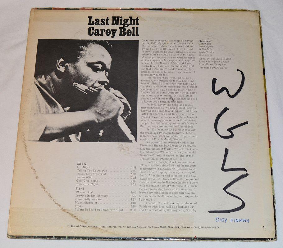 Bell, Carey - Last Night