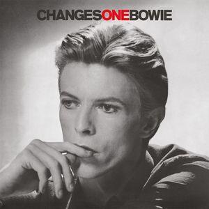 Album cover with a portrait of a person and 'ChangesOneBowie' text