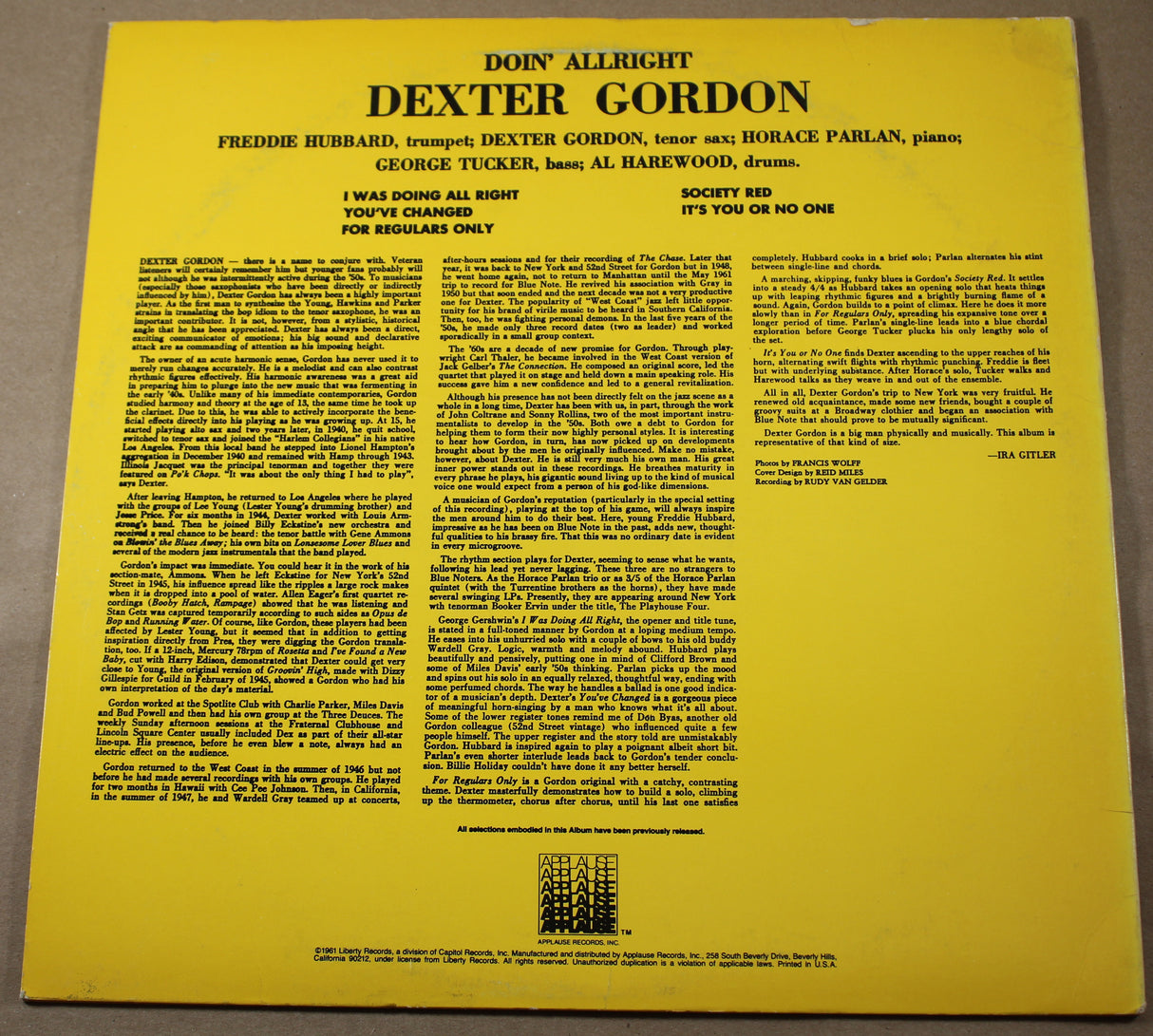 Gordon, Dexter - Doin' Allright