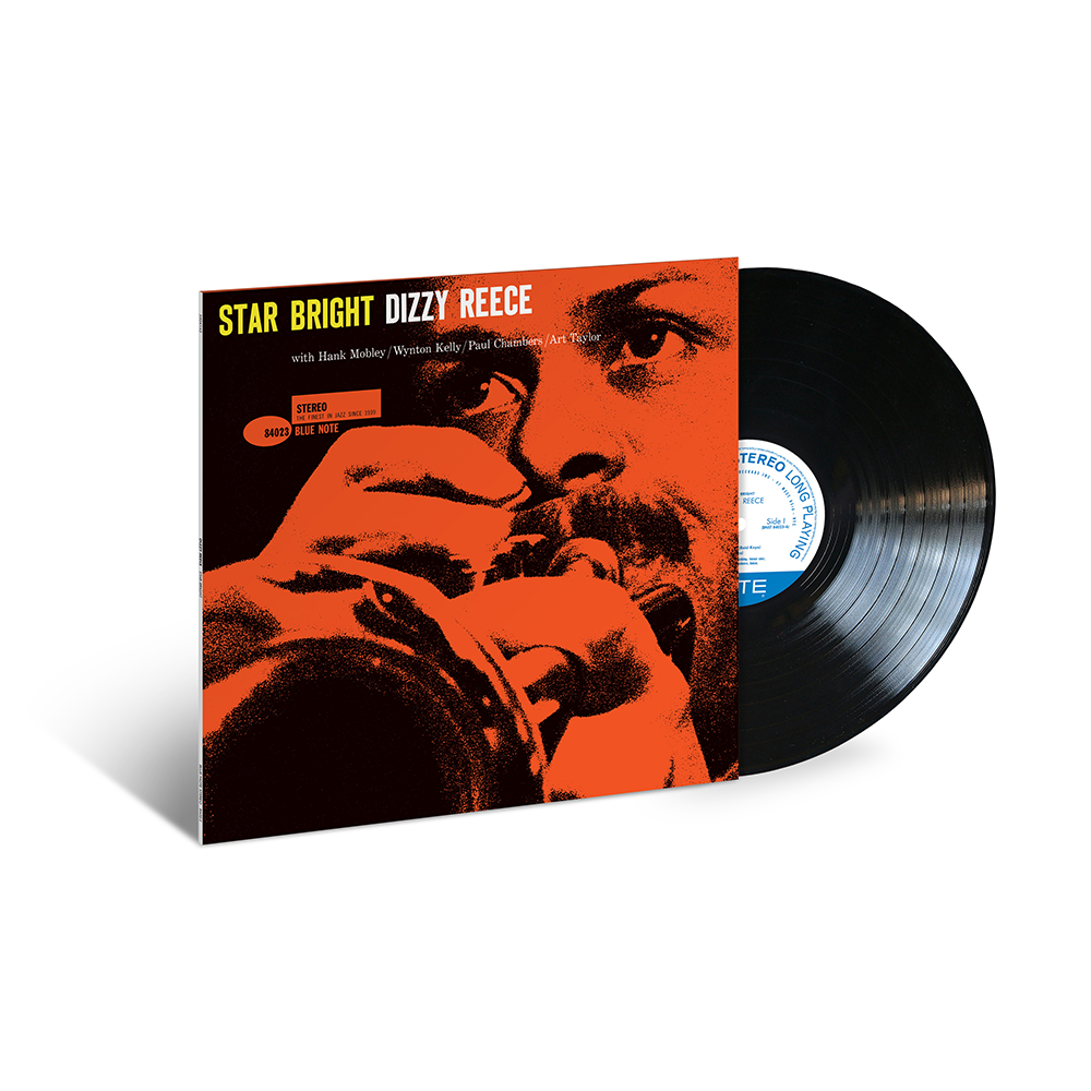 Vinyl record with a cover featuring a jazz musician and album title 'Star Bright Dizzy Reece'.