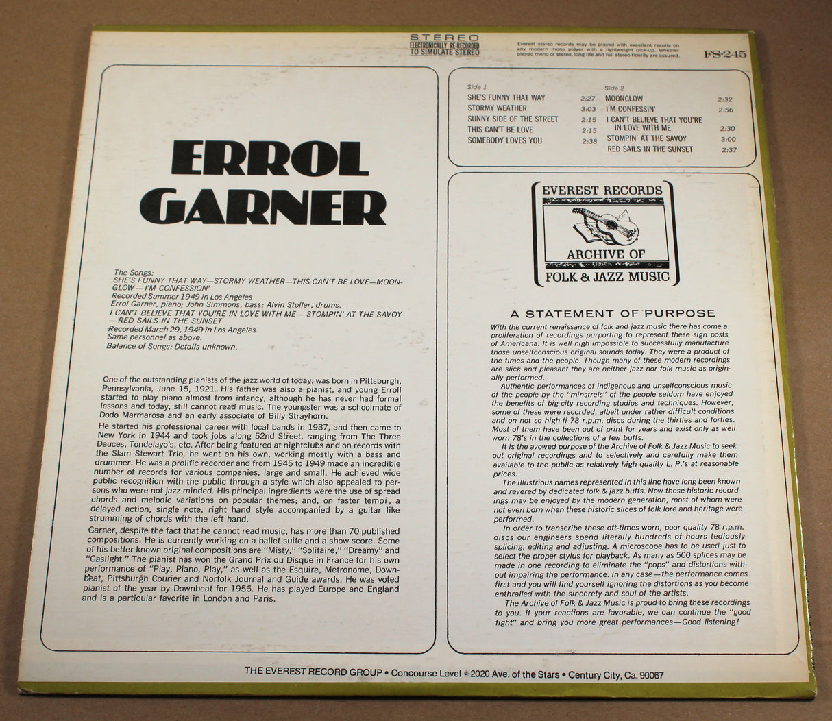 Garner, Erroll - Erroll Garner