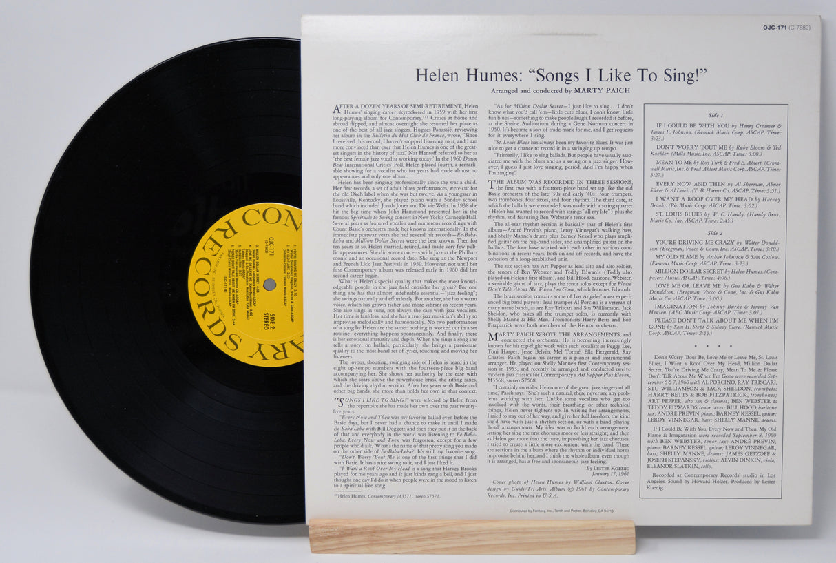 Humes, Helen - Songs I Like To Sing!