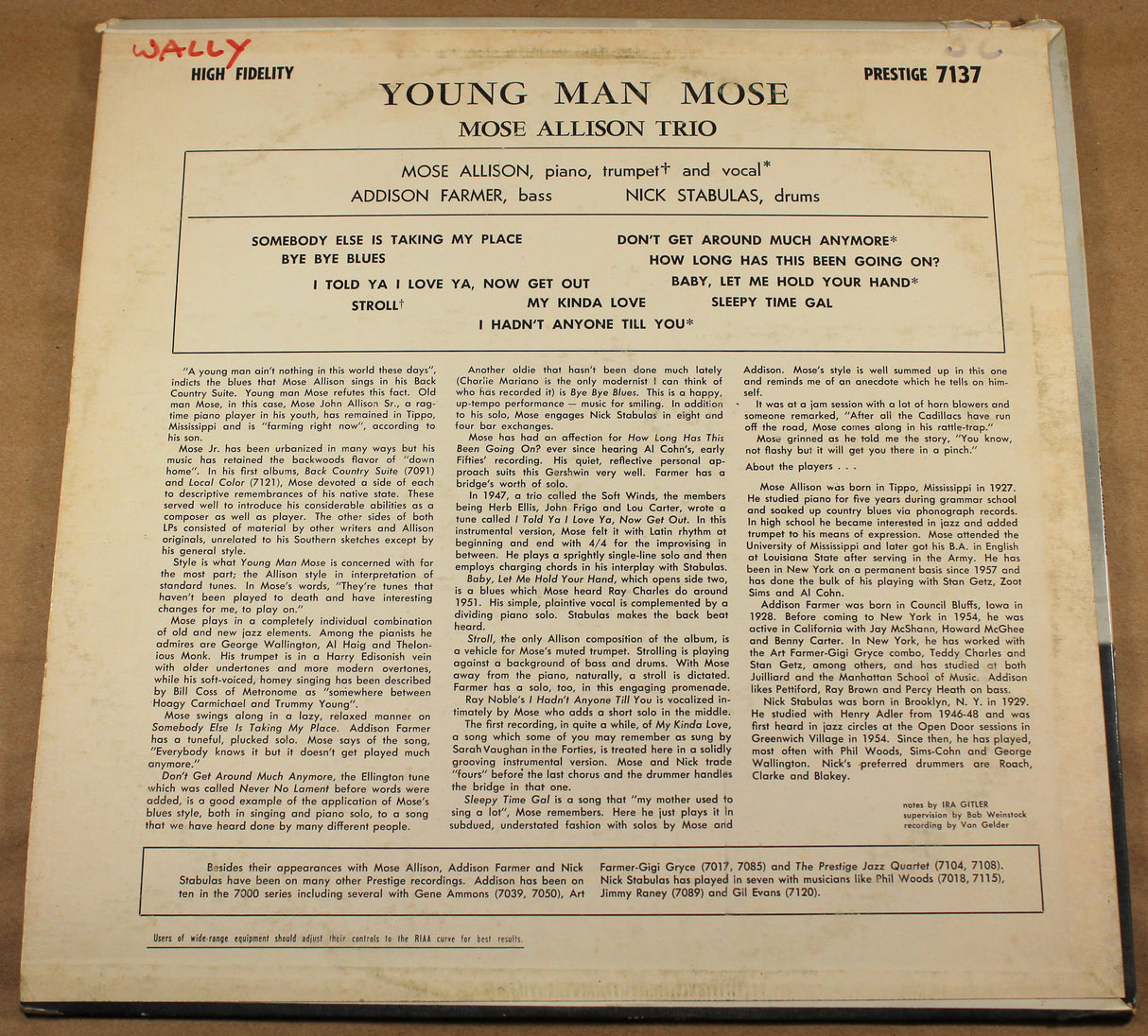 Allison, Mose - Young Man Mose