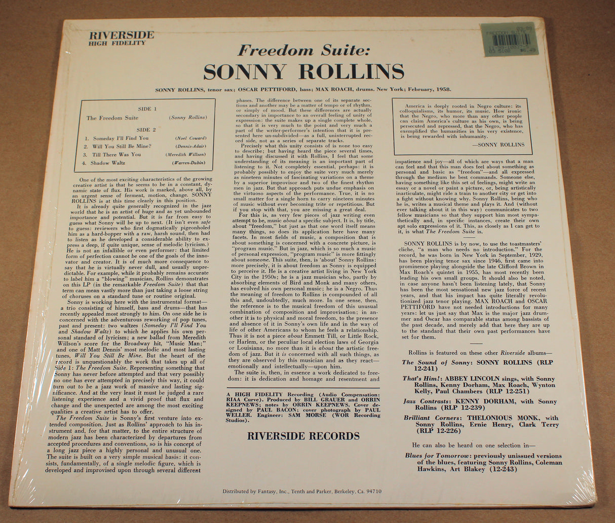 Rollins, Sonny - Freedom Suite