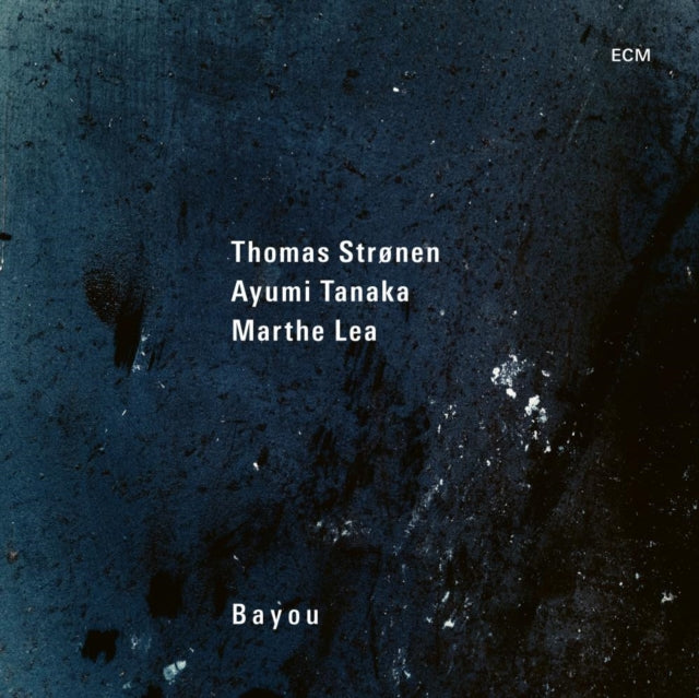 A new vinyl record titled 'Bayou' by Stronen, Thomas, featuring artists Ayumi Tanaka and Marthe Lea. The cover art is a dark, textured image with the artist and album name in white text.