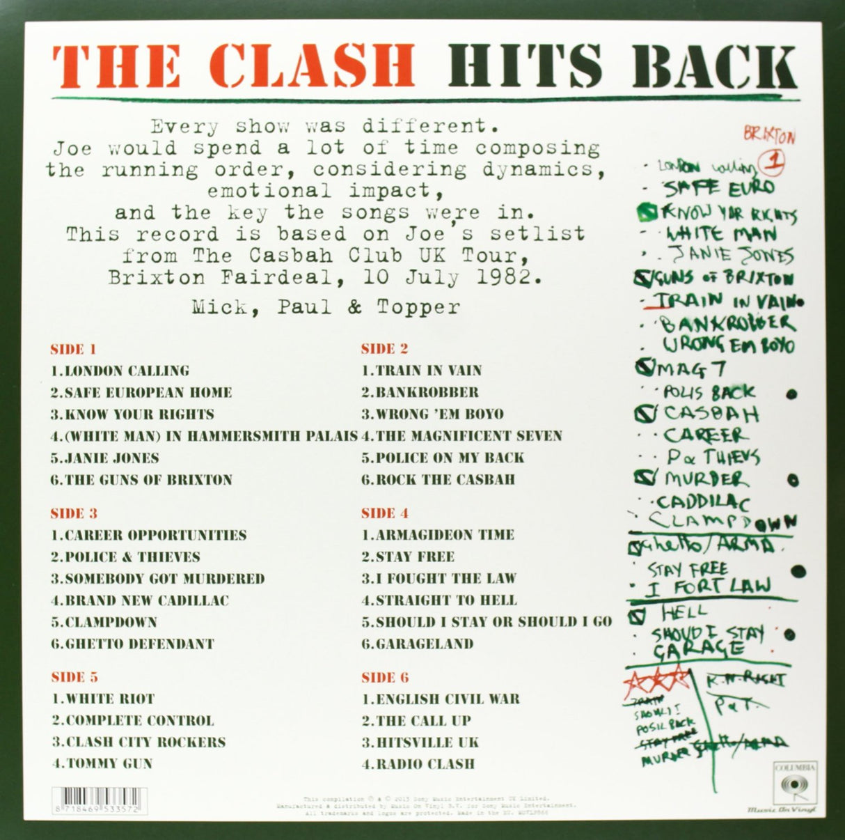 Clash, The - Hits Back