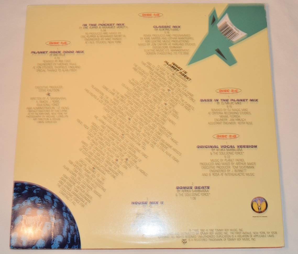 Afrika Bambaataa & The Soulsonic - Don't Stop... Planet Rock / The Remix EP