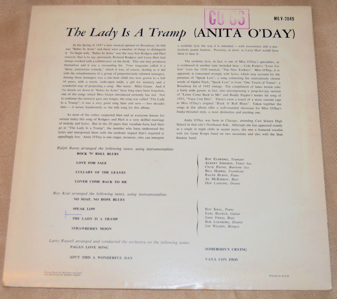 O'Day, Anita - The Lady Is A Tramp