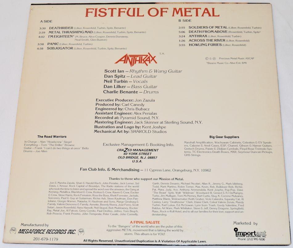 Anthrax - Fistful Of Metal